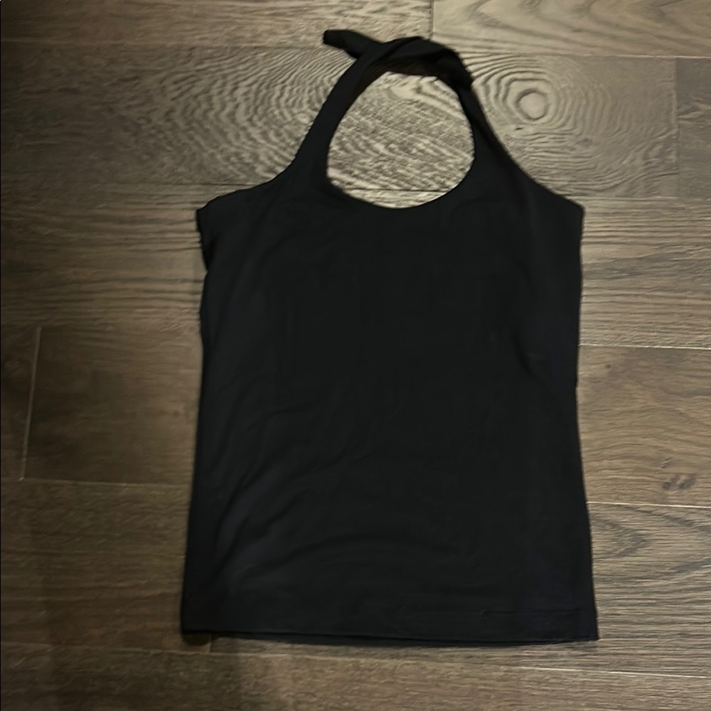 Be Present Yoga Black Halter Tank Top